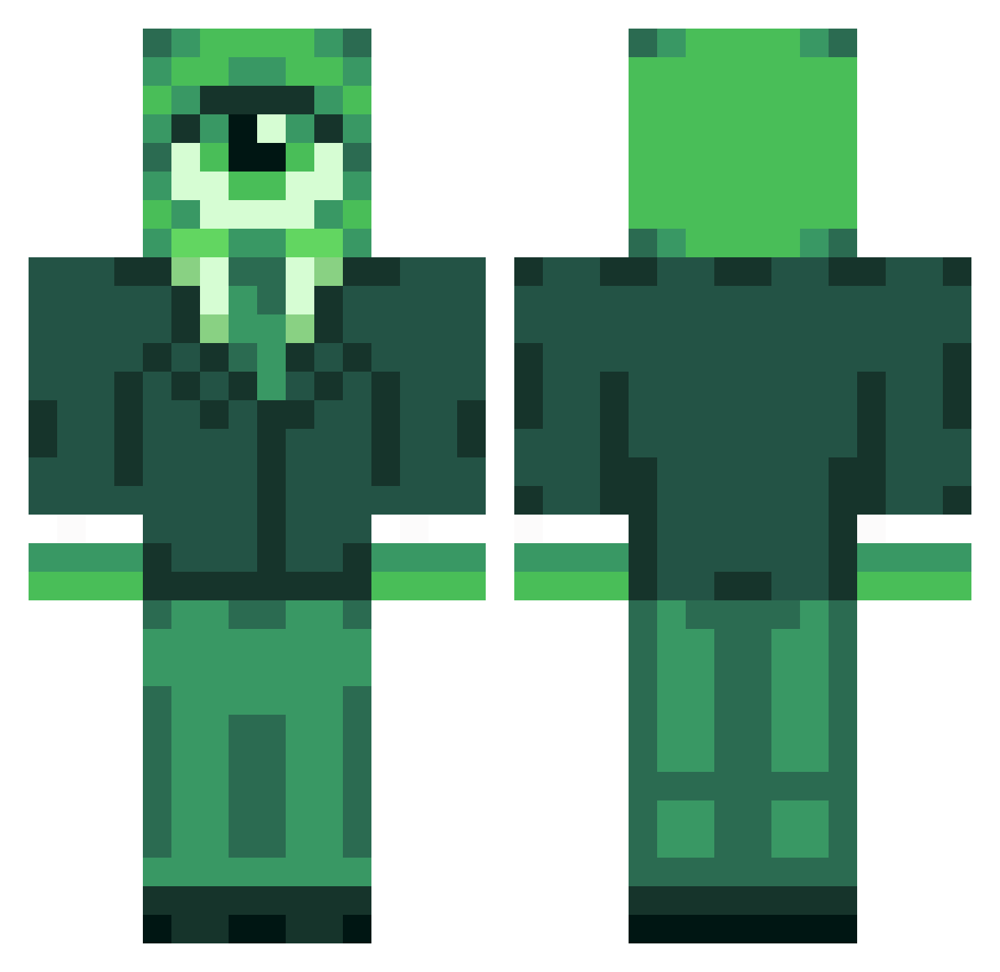 gimothie Minecraft skin, front and back view