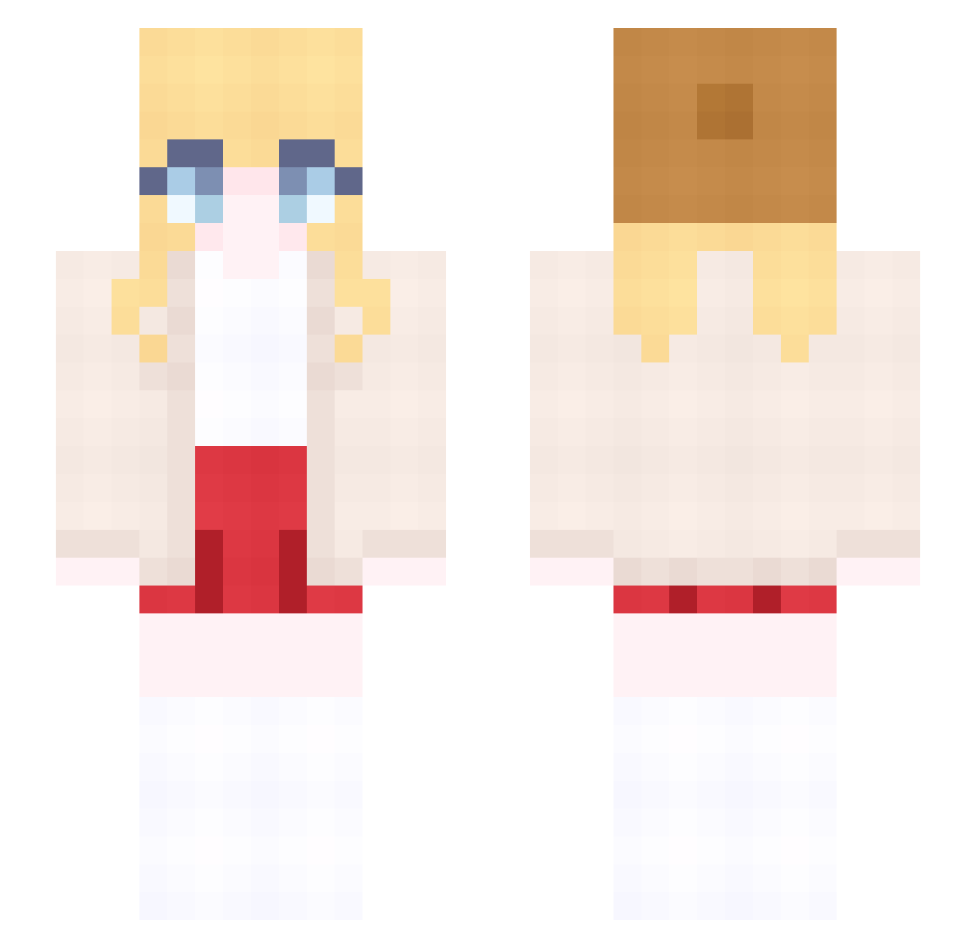 wisespring12 Minecraft skin, front and back view