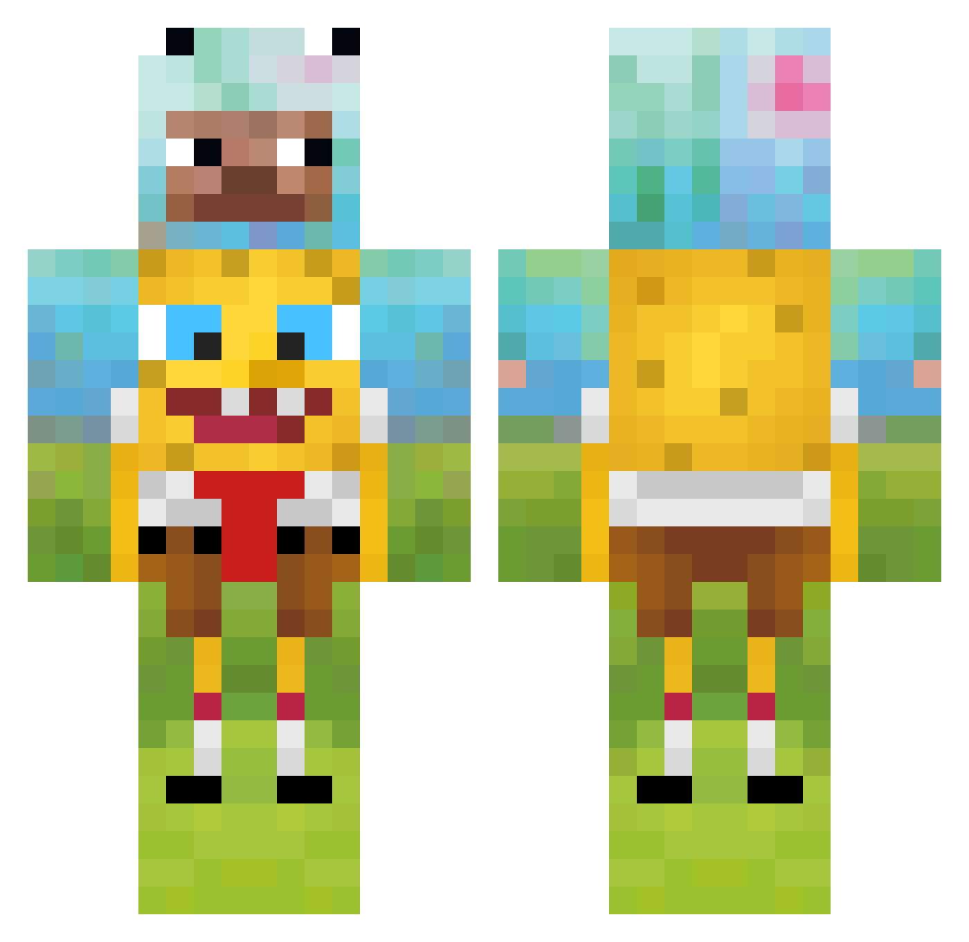ivorykkj Minecraft skin, front and back view