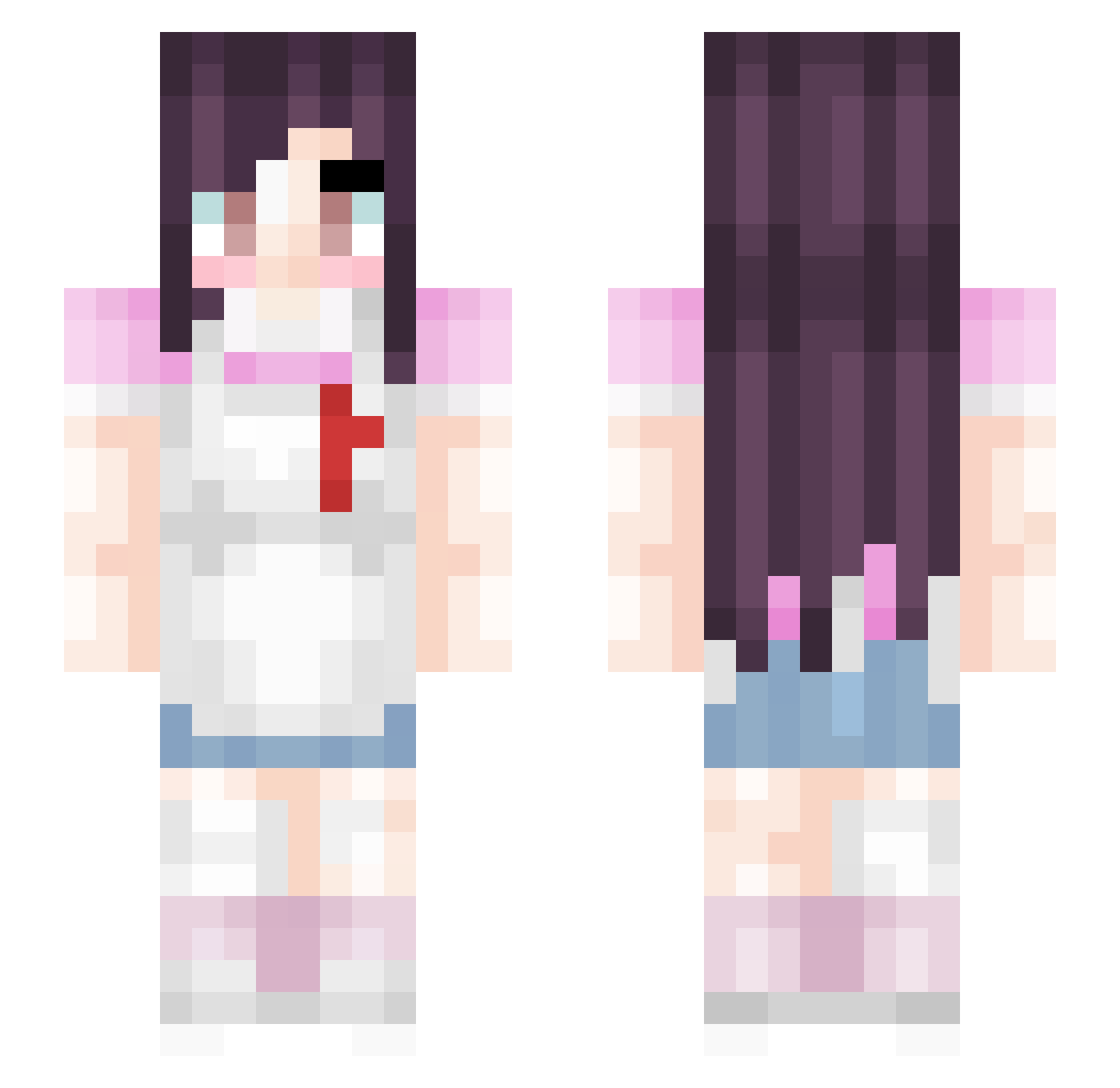 C0LOMBIA Minecraft skin, front and back view