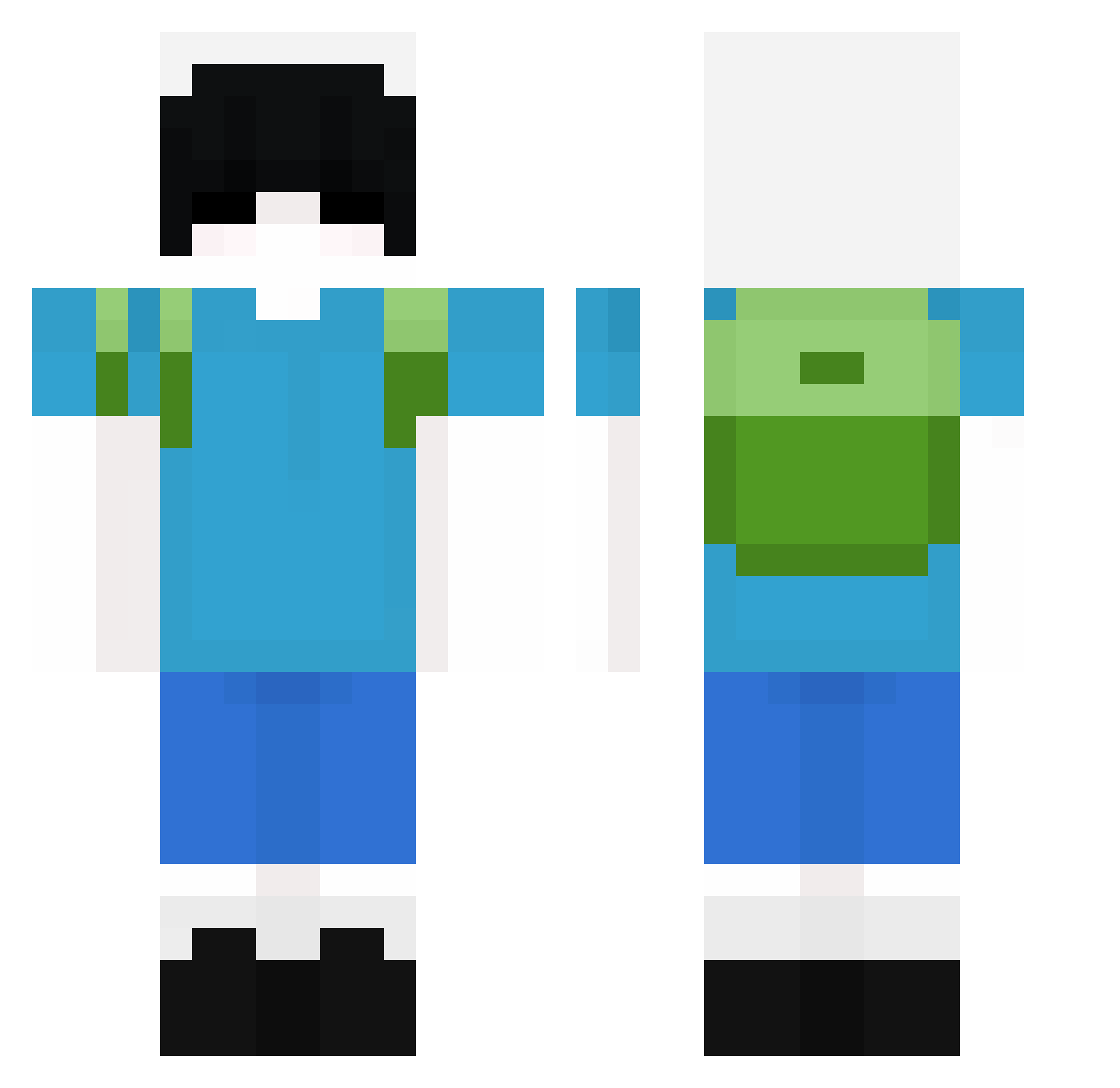 samson090 Minecraft skin, front and back view