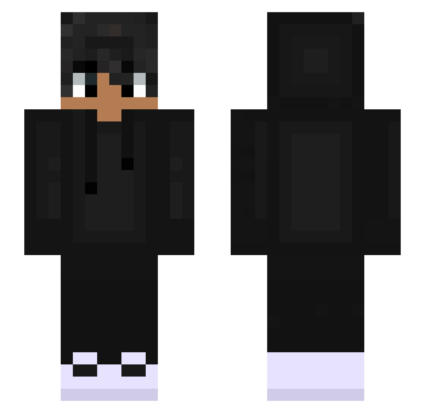 skwp Minecraft skin, front and back view