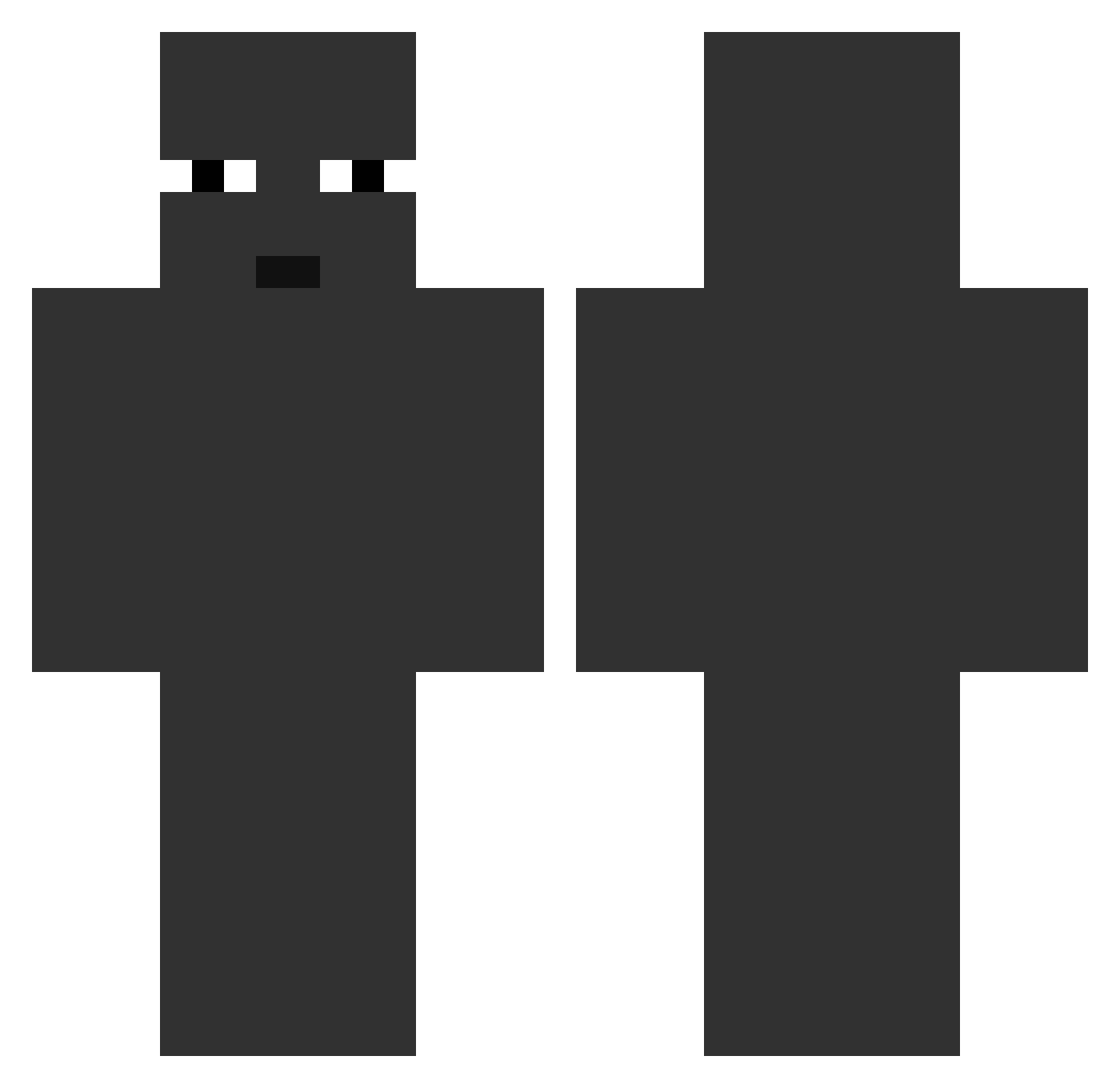RoulAgain Minecraft skin, front and back view