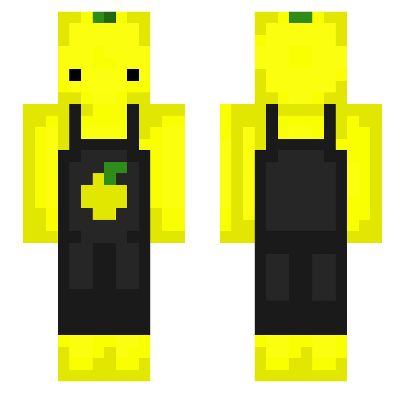 rumobbuk Minecraft skin, front and back view