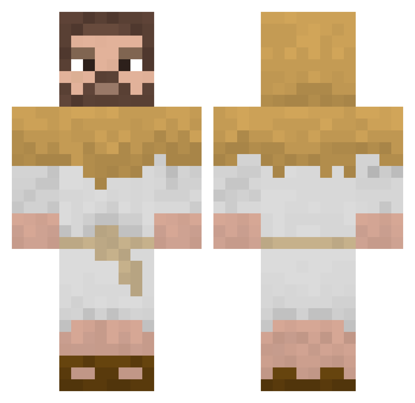 xBruskaPLx Minecraft skin, front and back view