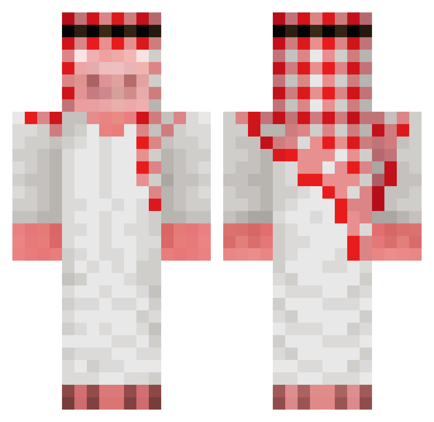 N2G Minecraft skin, front and back view