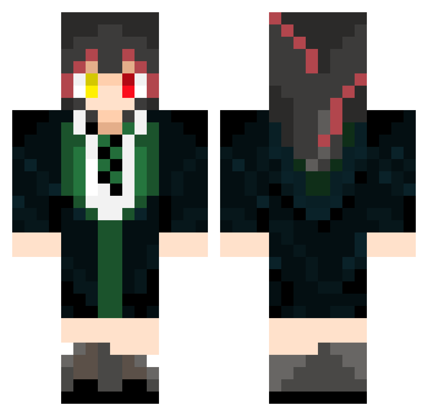 Noi_SAMA Minecraft skin, front and back view