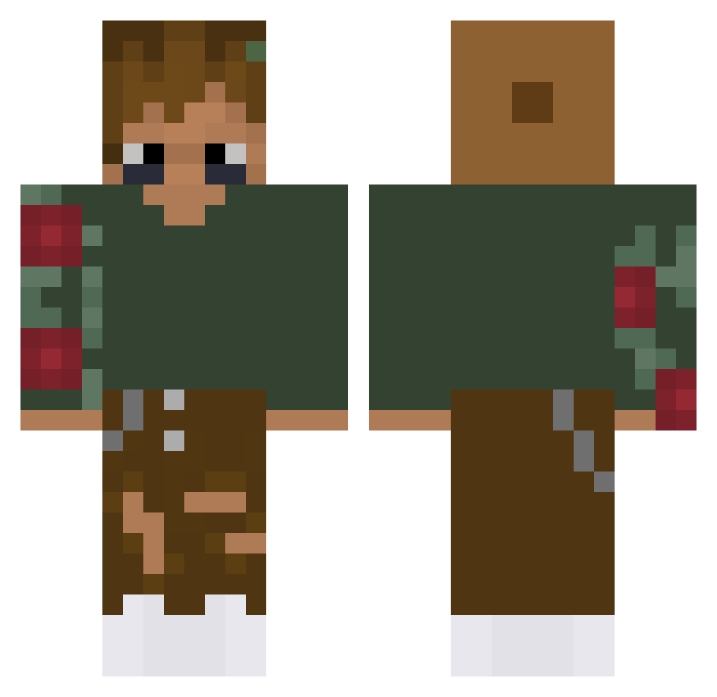 Svrchvsm Minecraft skin, front and back view