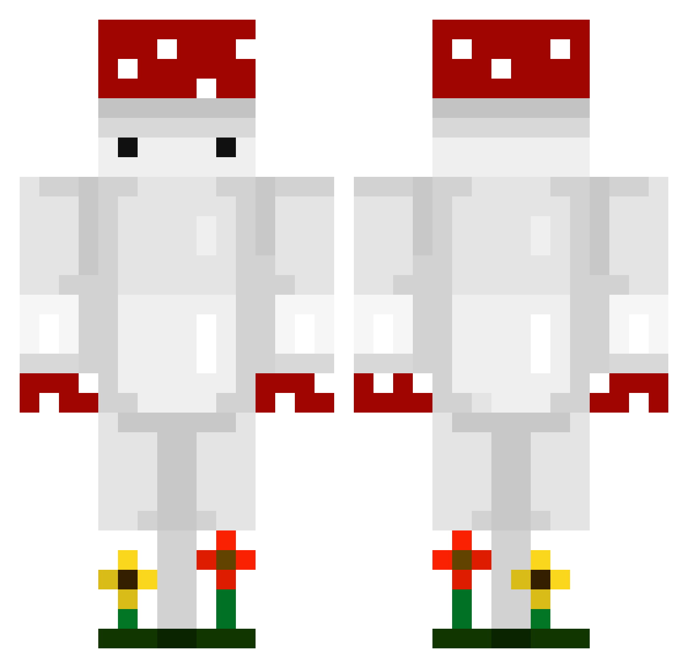 IamYourNeighbor Minecraft skin, front and back view
