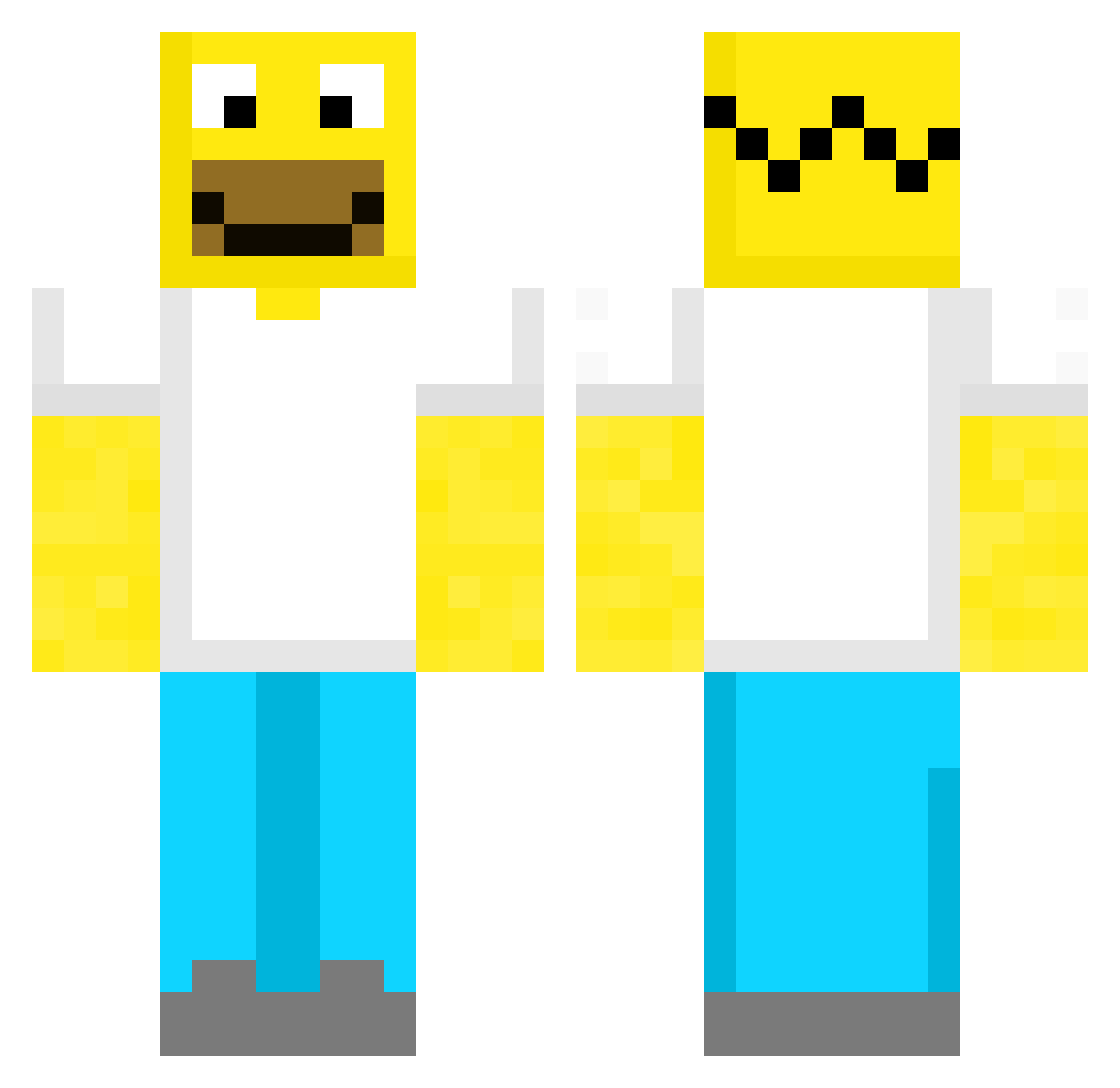 Soviet_Cyka_ Minecraft skin, front and back view