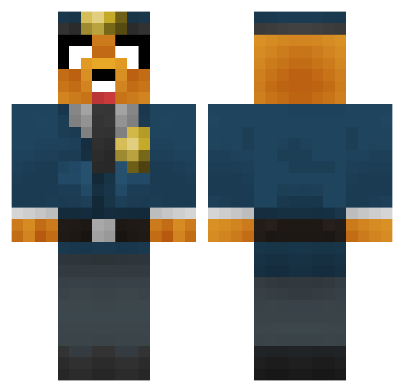 Mz_Ry Minecraft skin, front and back view