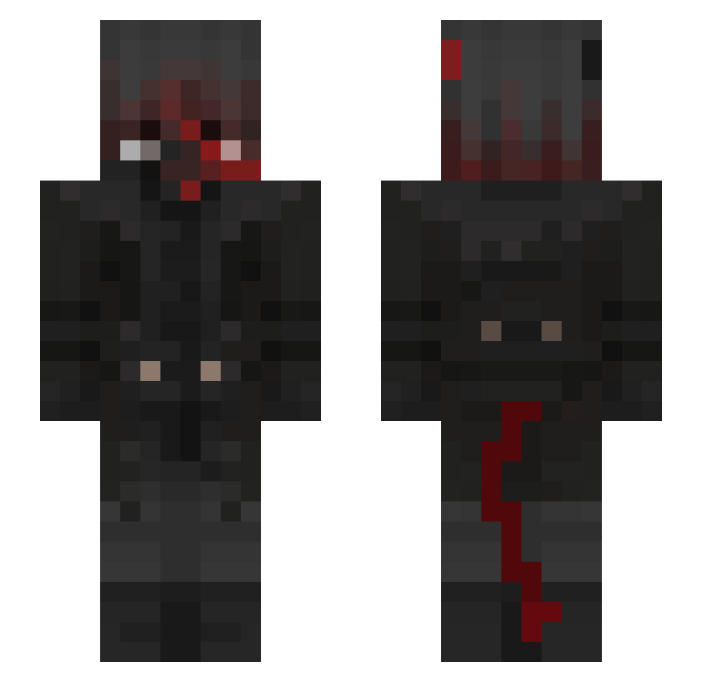 SporKB0y Minecraft skin, front and back view