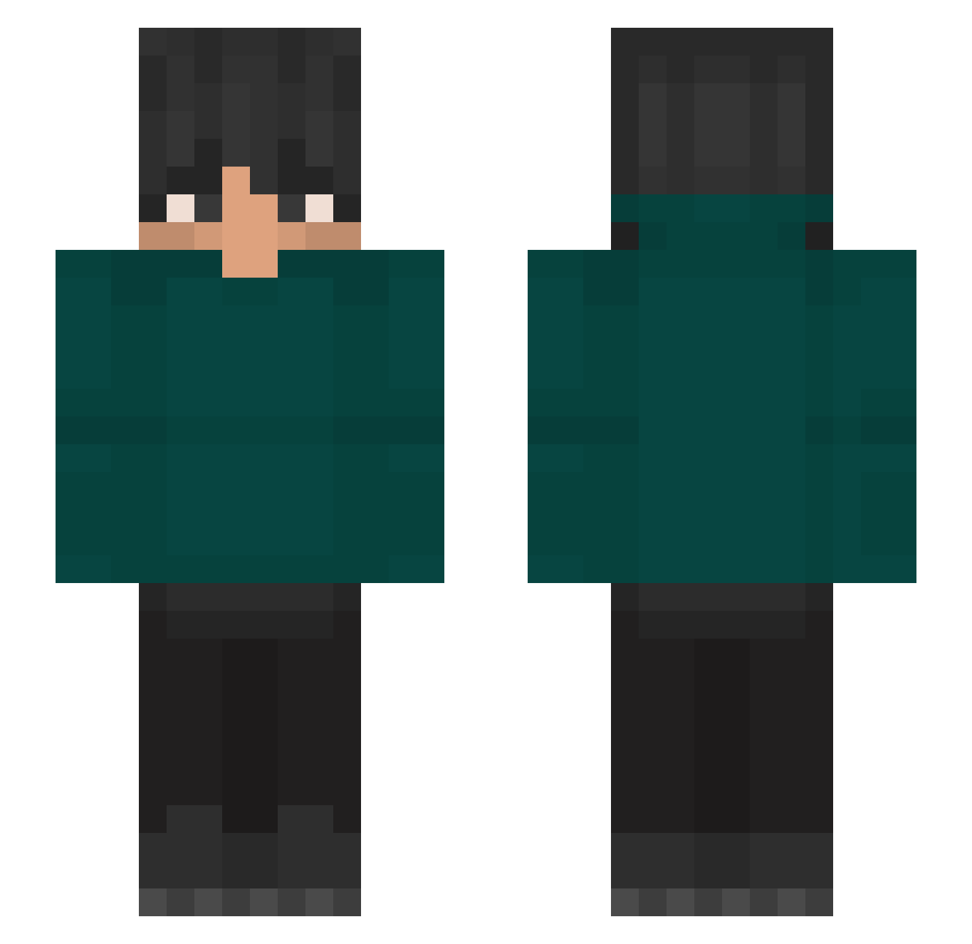 Sospiro Minecraft skin, front and back view