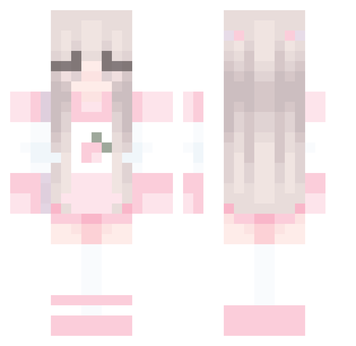 Avontz Minecraft skin, front and back view