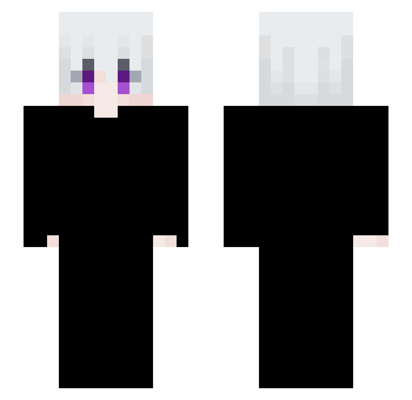 xsdfps Minecraft skin, front and back view