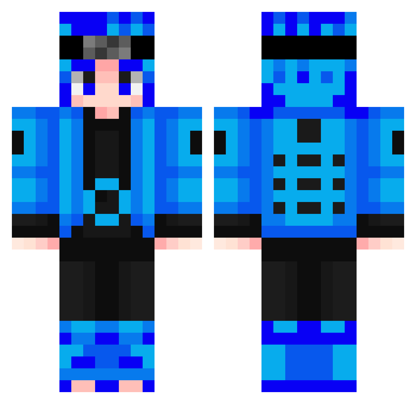 Trackpad_Ls Minecraft skin, front and back view