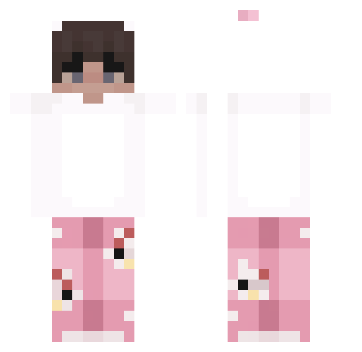 x_B0BEK Minecraft skin, front and back view