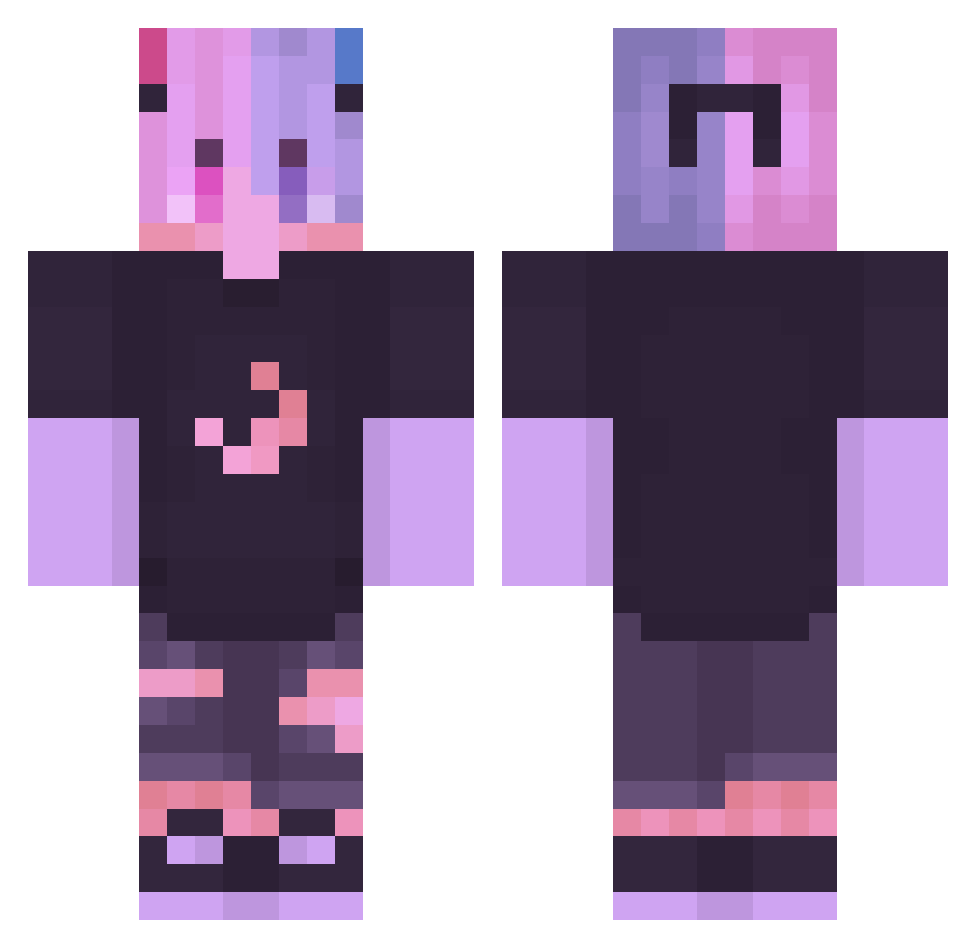 Daffy_Is_Online Minecraft skin, front and back view