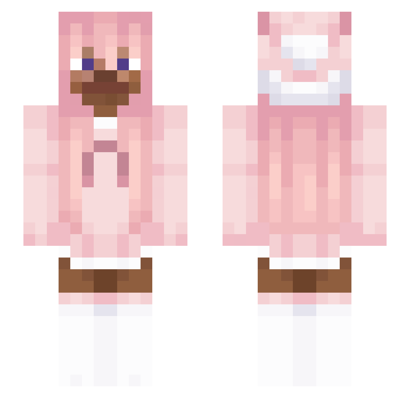 ciocaina Minecraft skin, front and back view