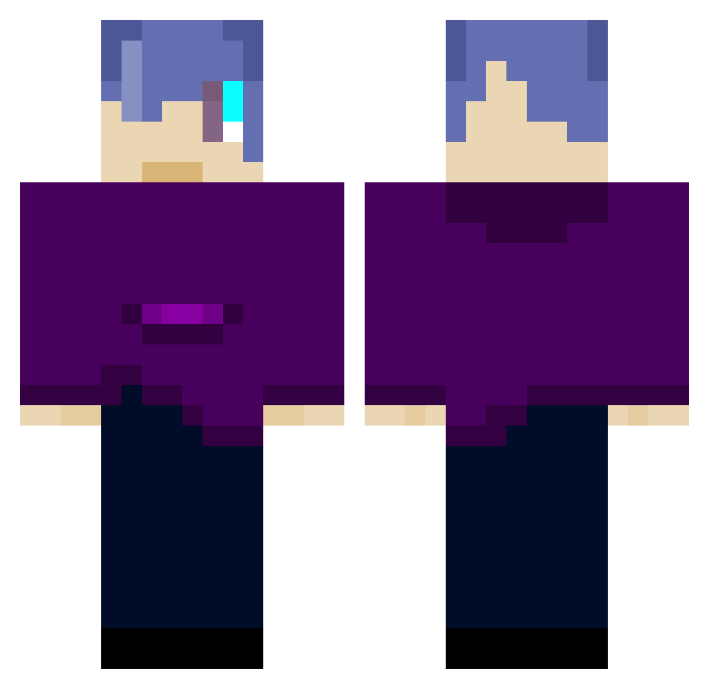 SomeRandoIdklol Minecraft skin, front and back view