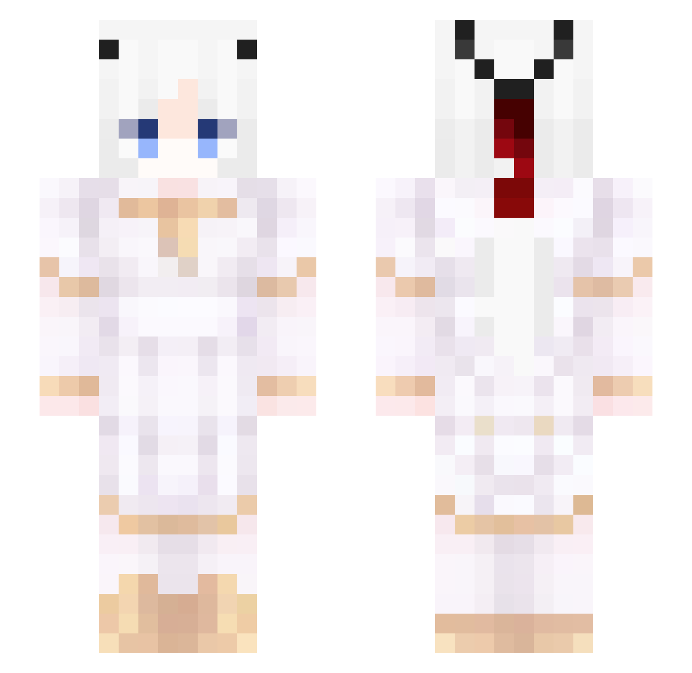 Baishaowei Minecraft skin, front and back view
