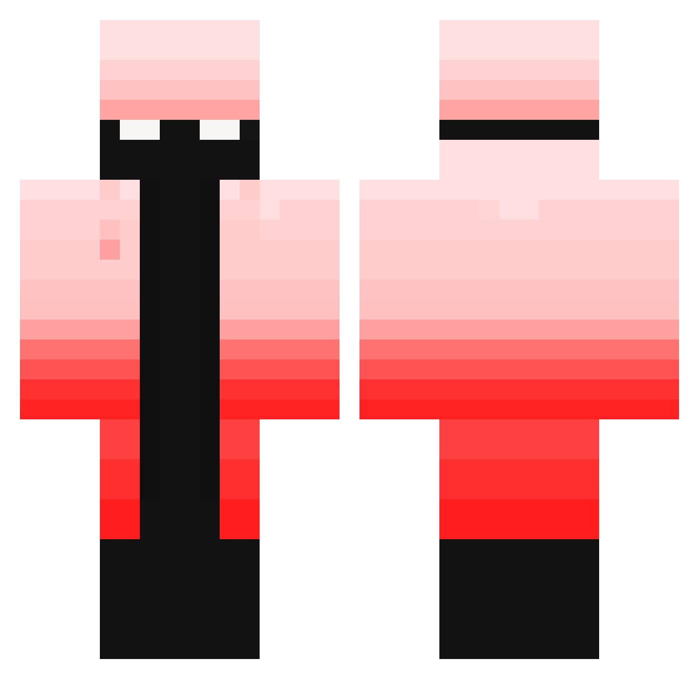 xiamosb Minecraft skin, front and back view