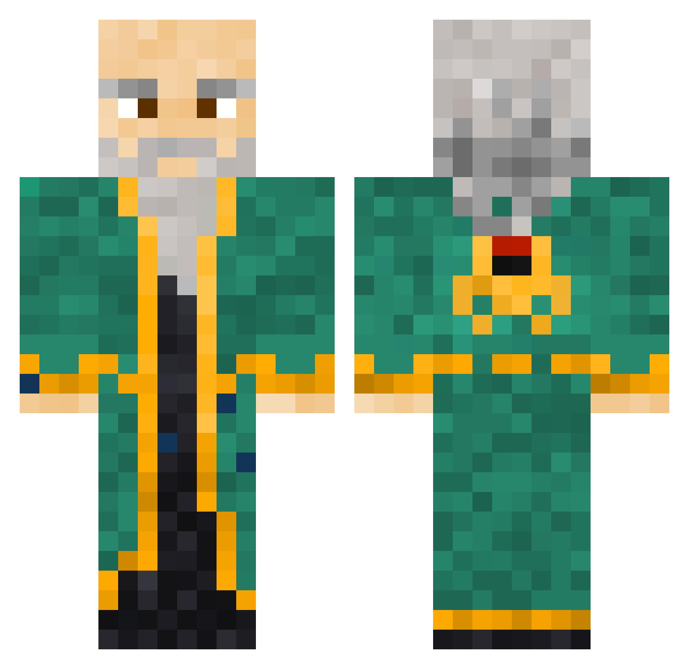 liminikiller Minecraft skin, front and back view