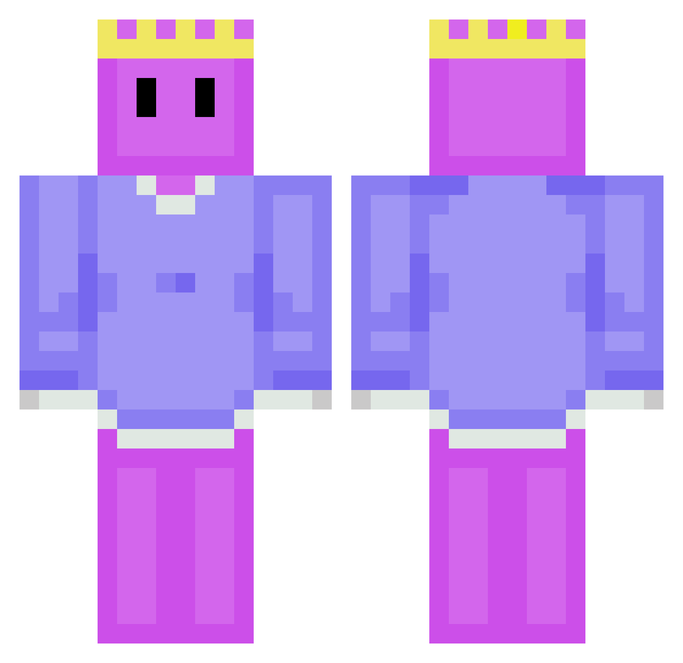 soourrr Minecraft skin, front and back view