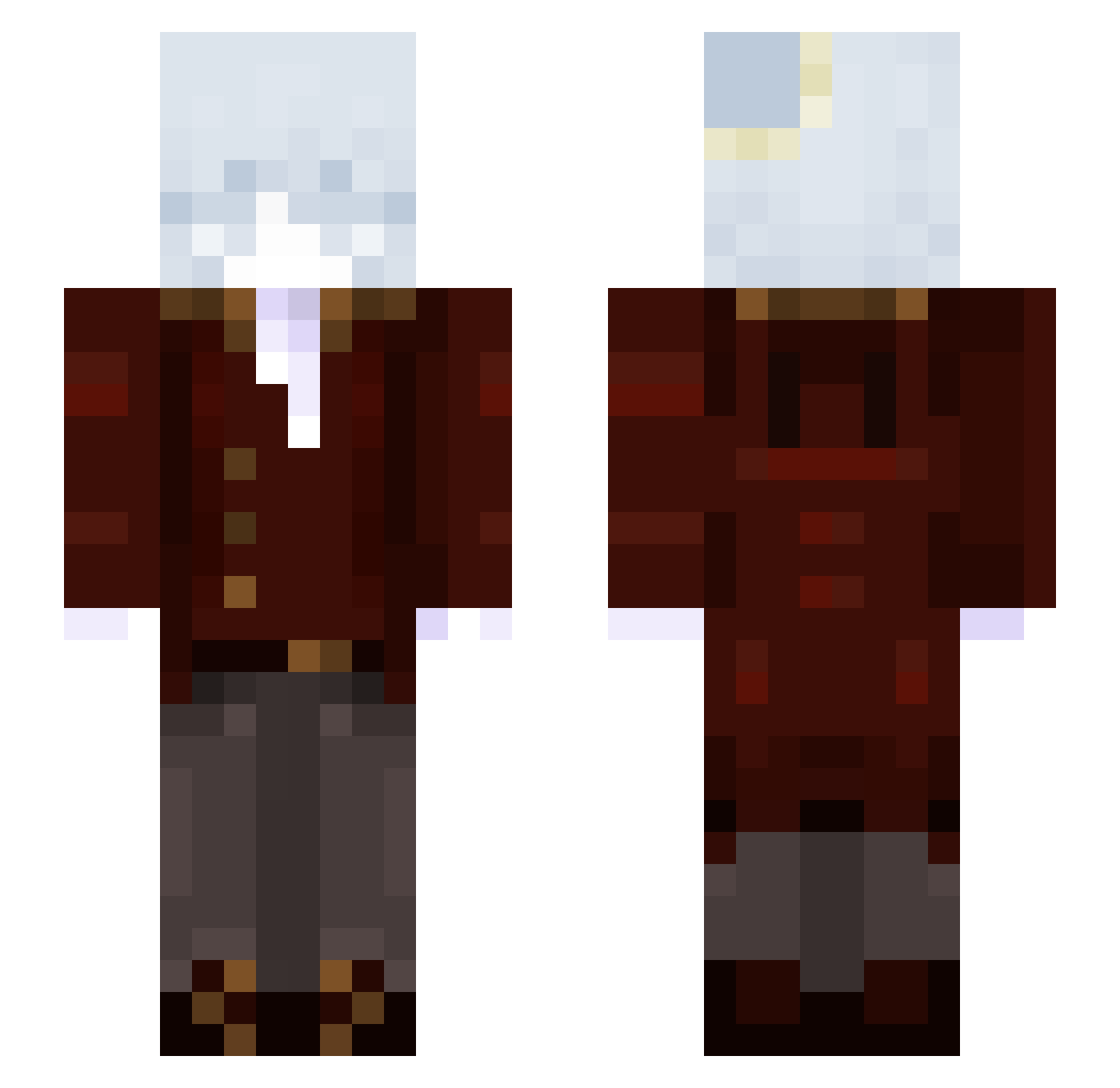 Raymyu Minecraft skin, front and back view