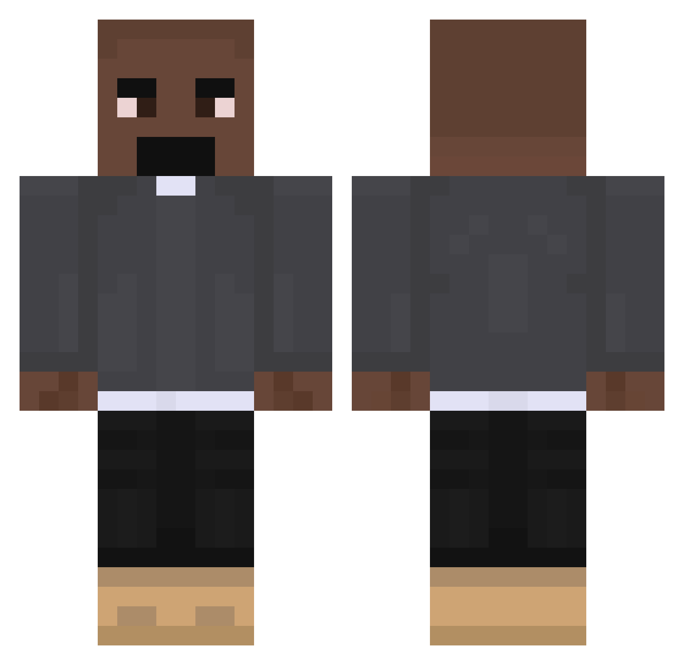 lorrann Minecraft skin, front and back view