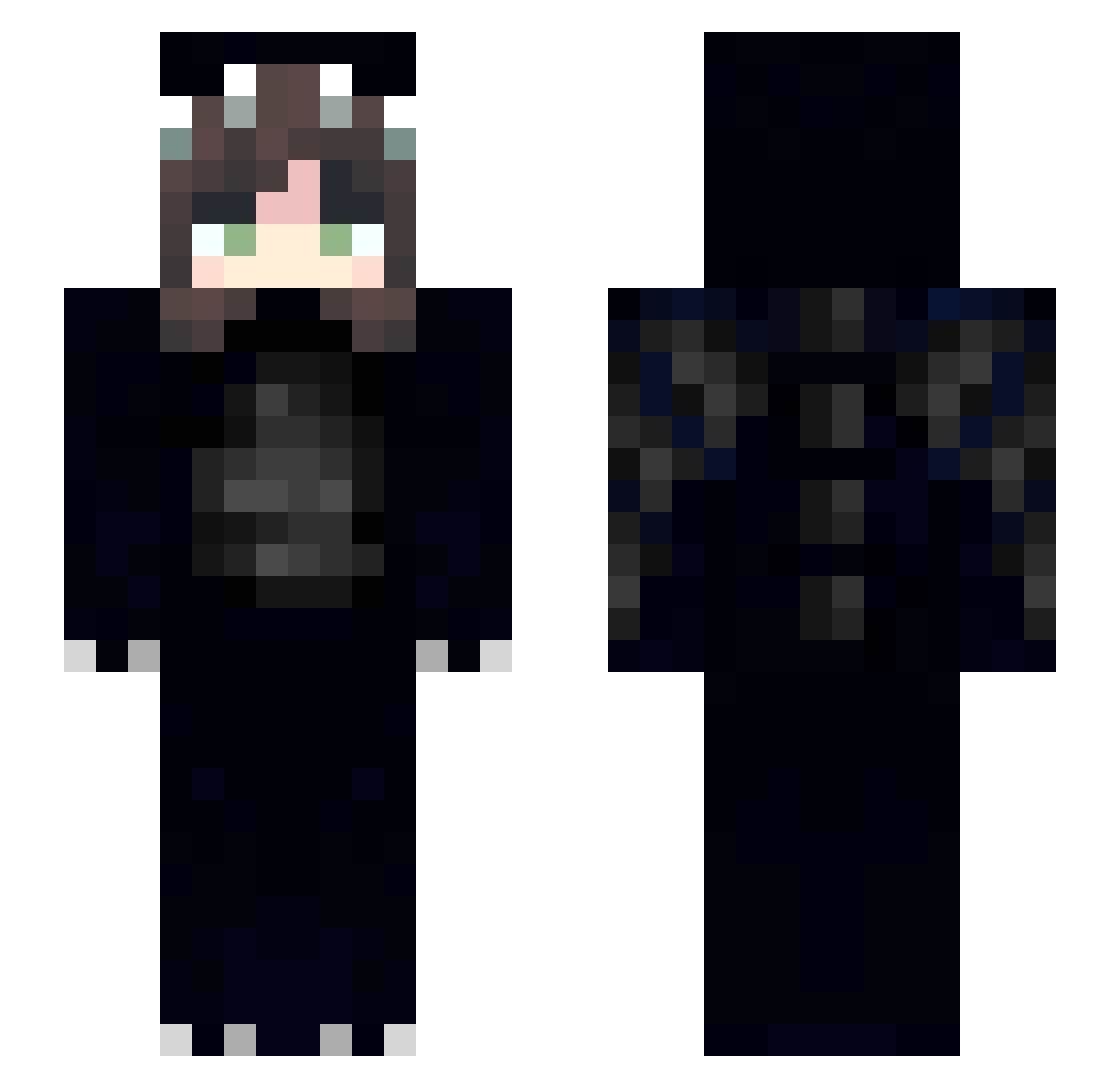 rennibel Minecraft skin, front and back view