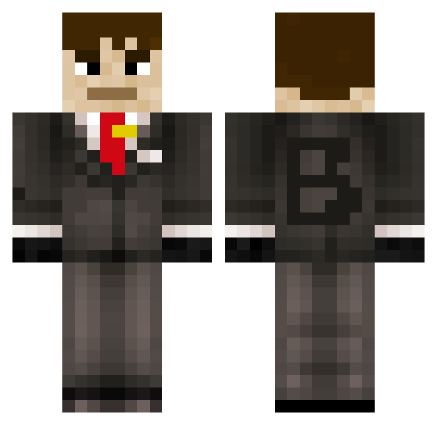 BlakoGriff Minecraft skin, front and back view