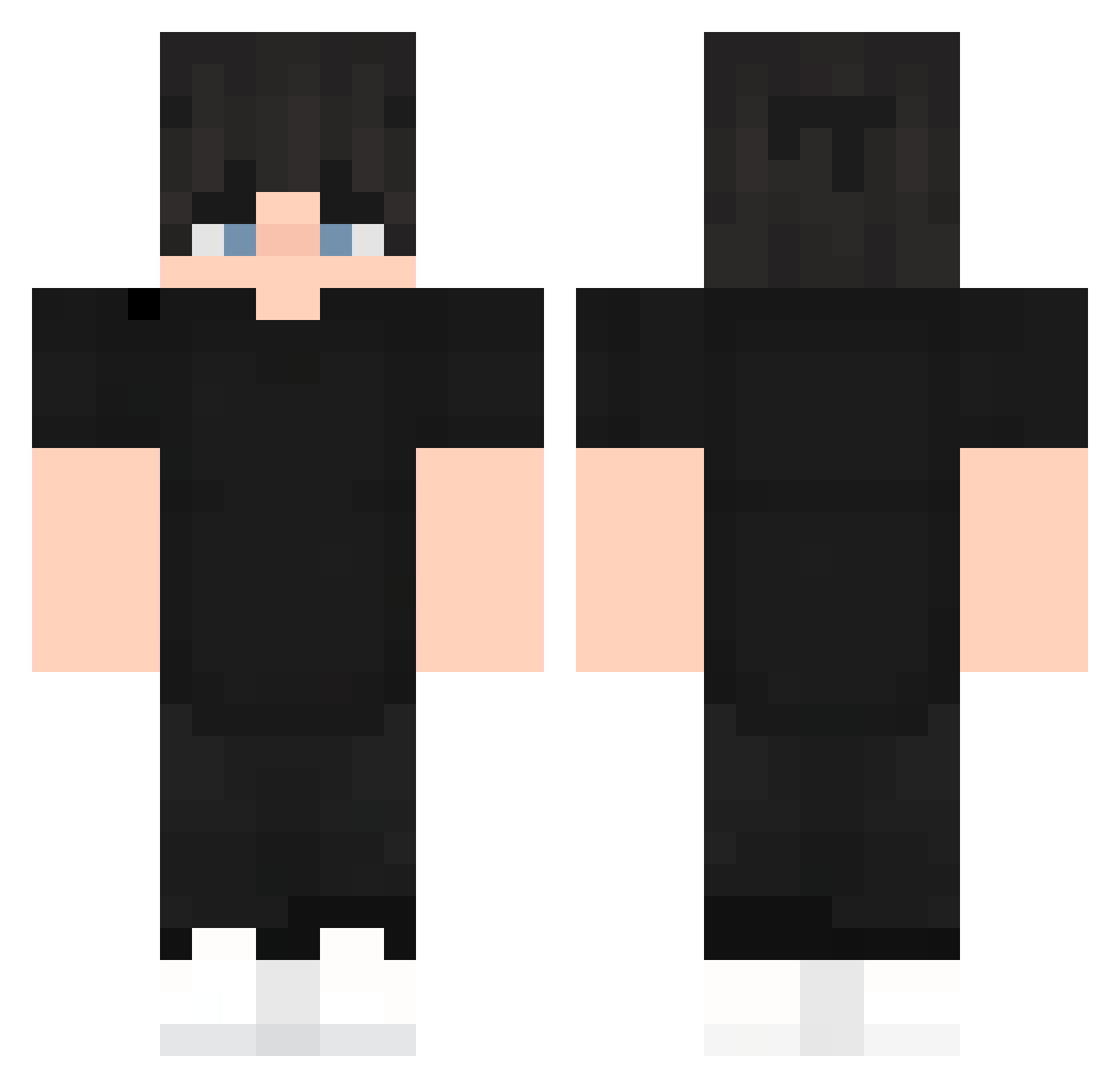 UltamateAfkGod Minecraft skin, front and back view