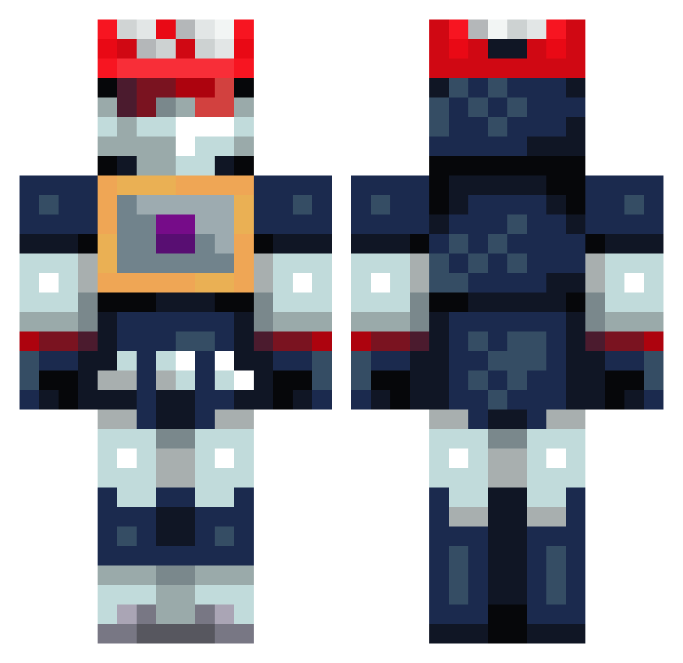 Psychyariiii Minecraft skin, front and back view