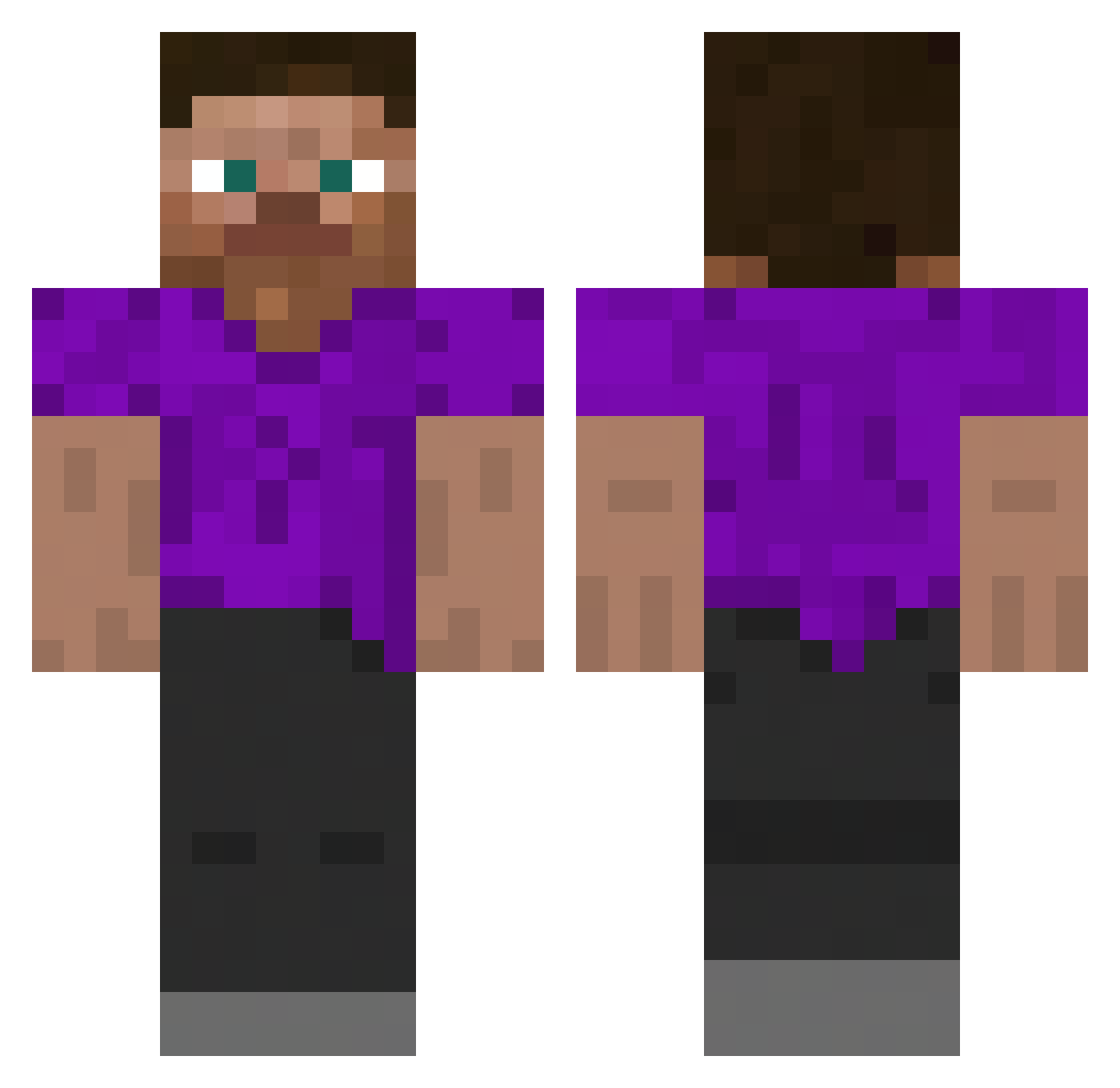 TimsinLimbo Minecraft skin, front and back view