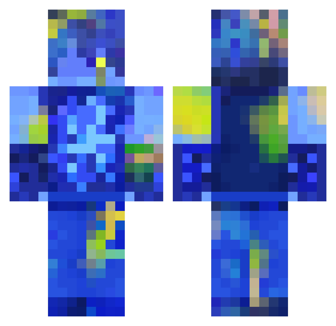 MisaMasked Minecraft skin, front and back view