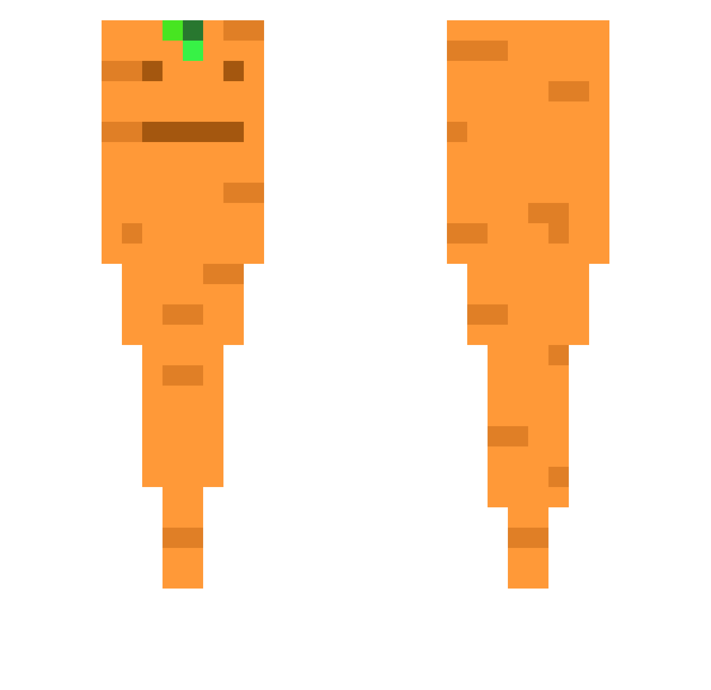 Pikacze Minecraft skin, front and back view