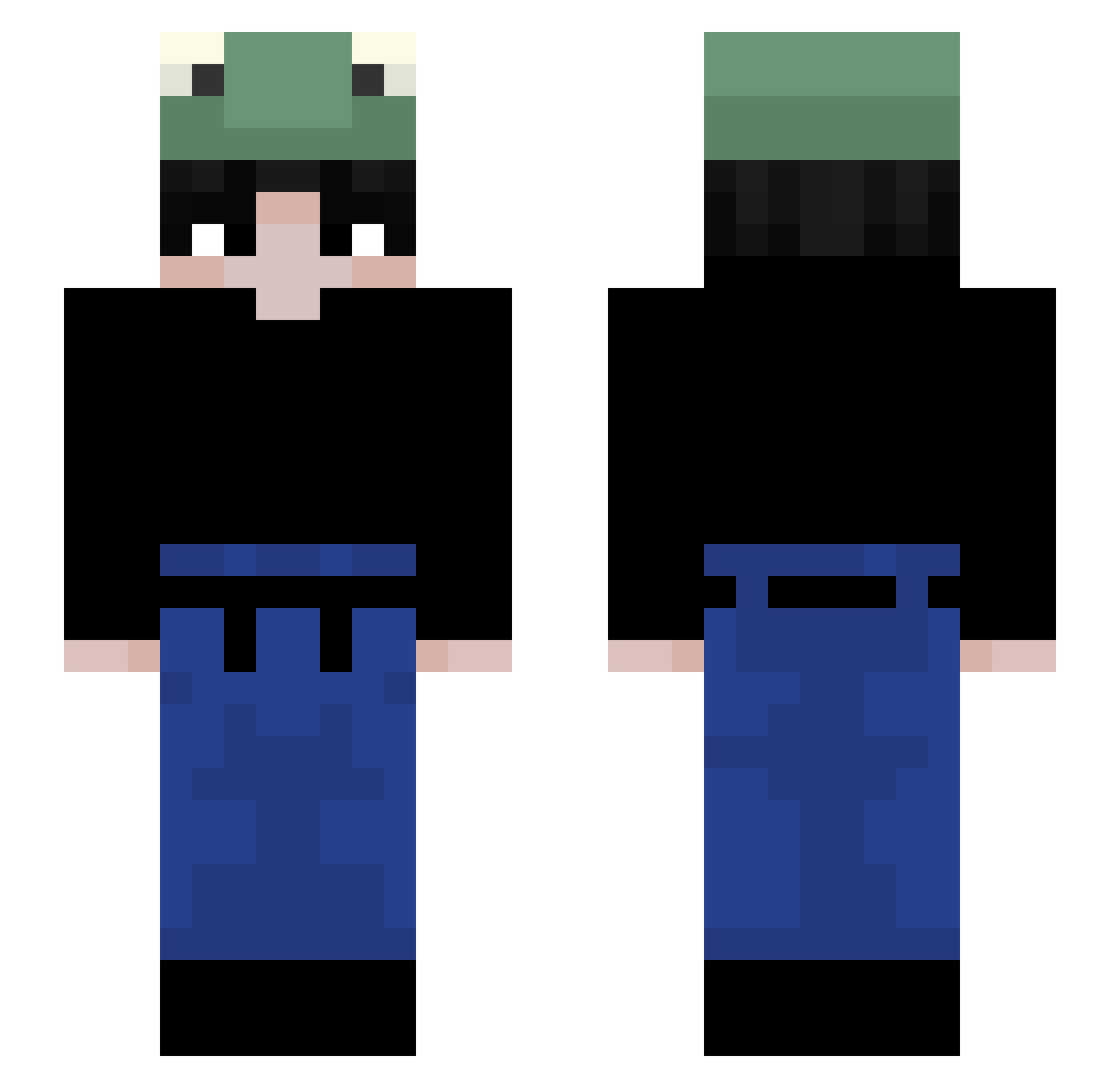 Tom093 Minecraft skin, front and back view