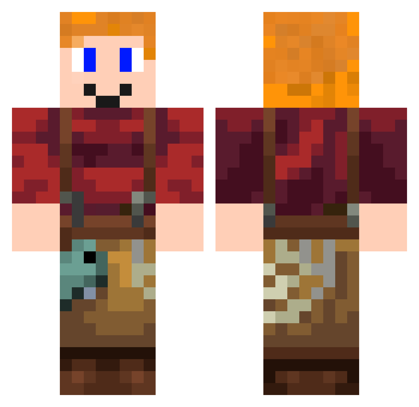 Shmeat_TTV Minecraft skin, front and back view