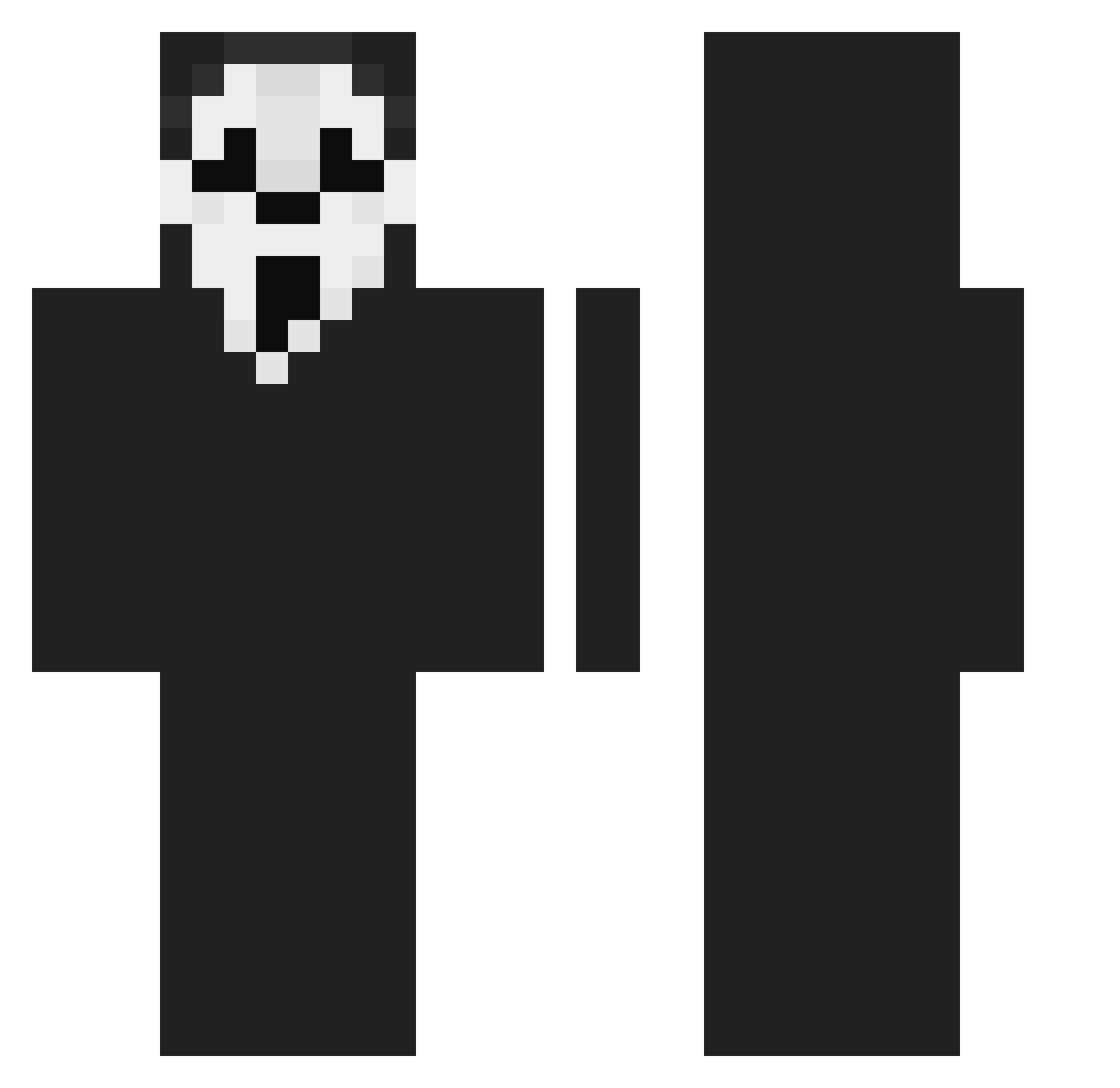 Den_dolf Minecraft skin, front and back view