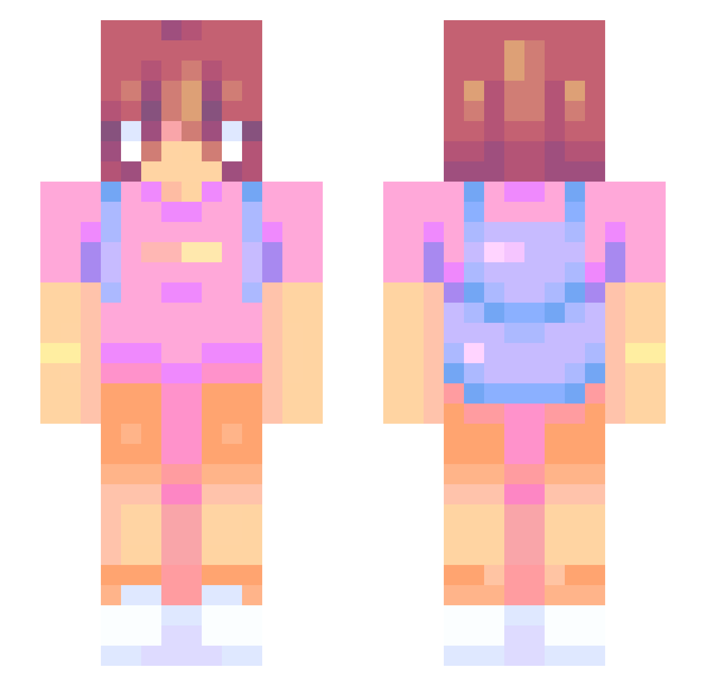 iitleThunder Minecraft skin, front and back view
