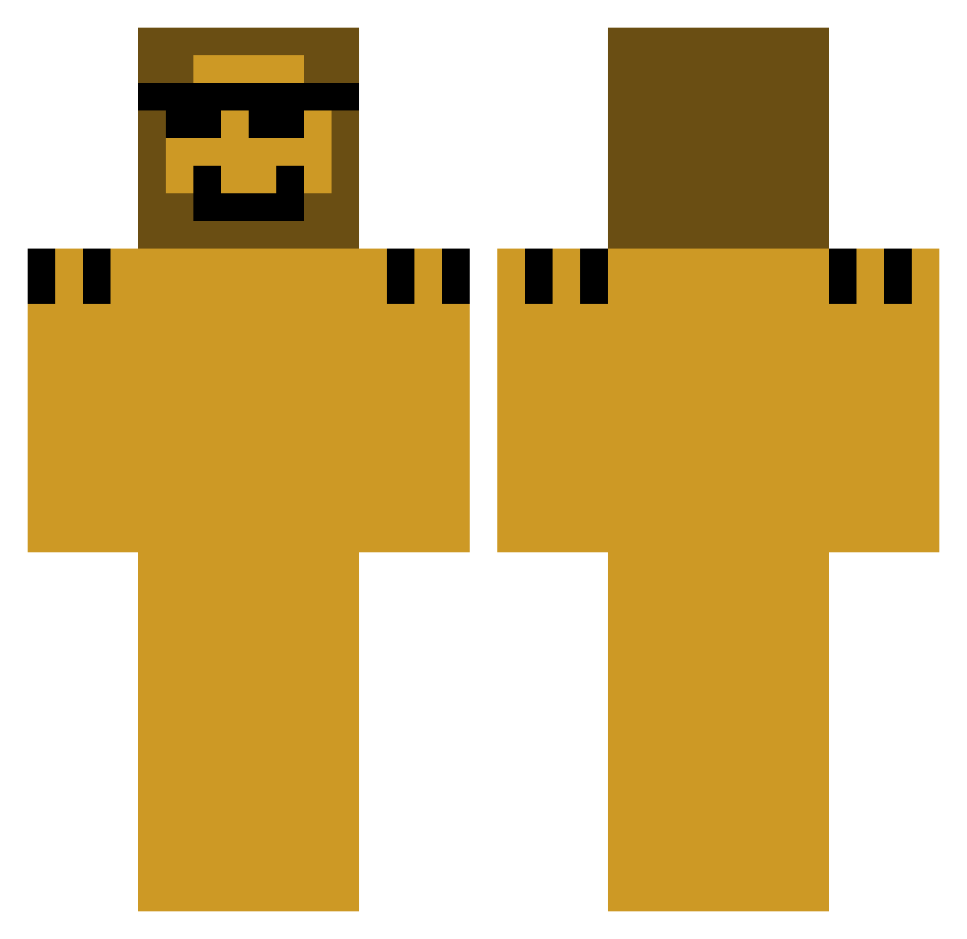 sinceBadlion Minecraft skin, front and back view