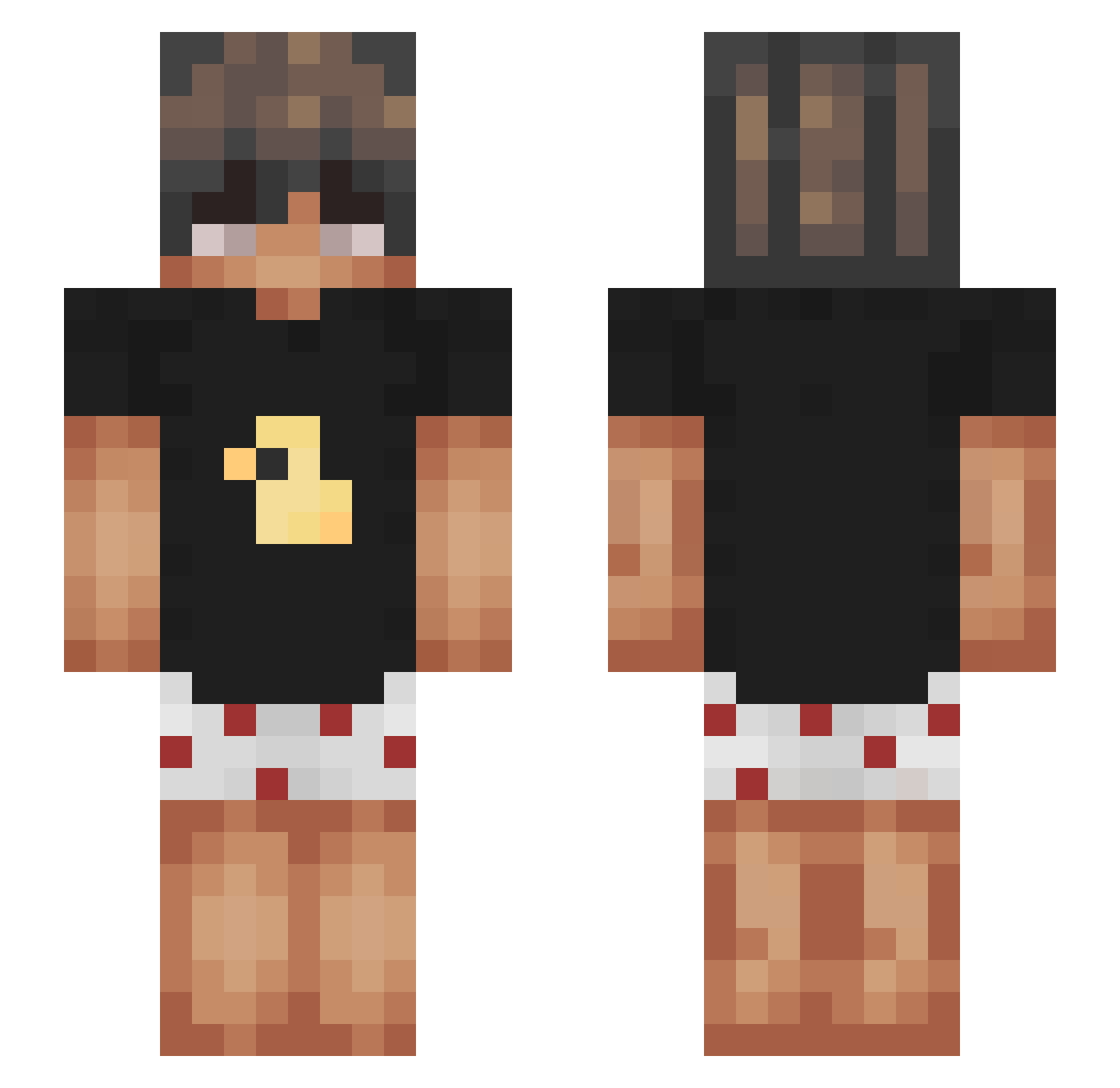 KNTx_z1 Minecraft skin, front and back view