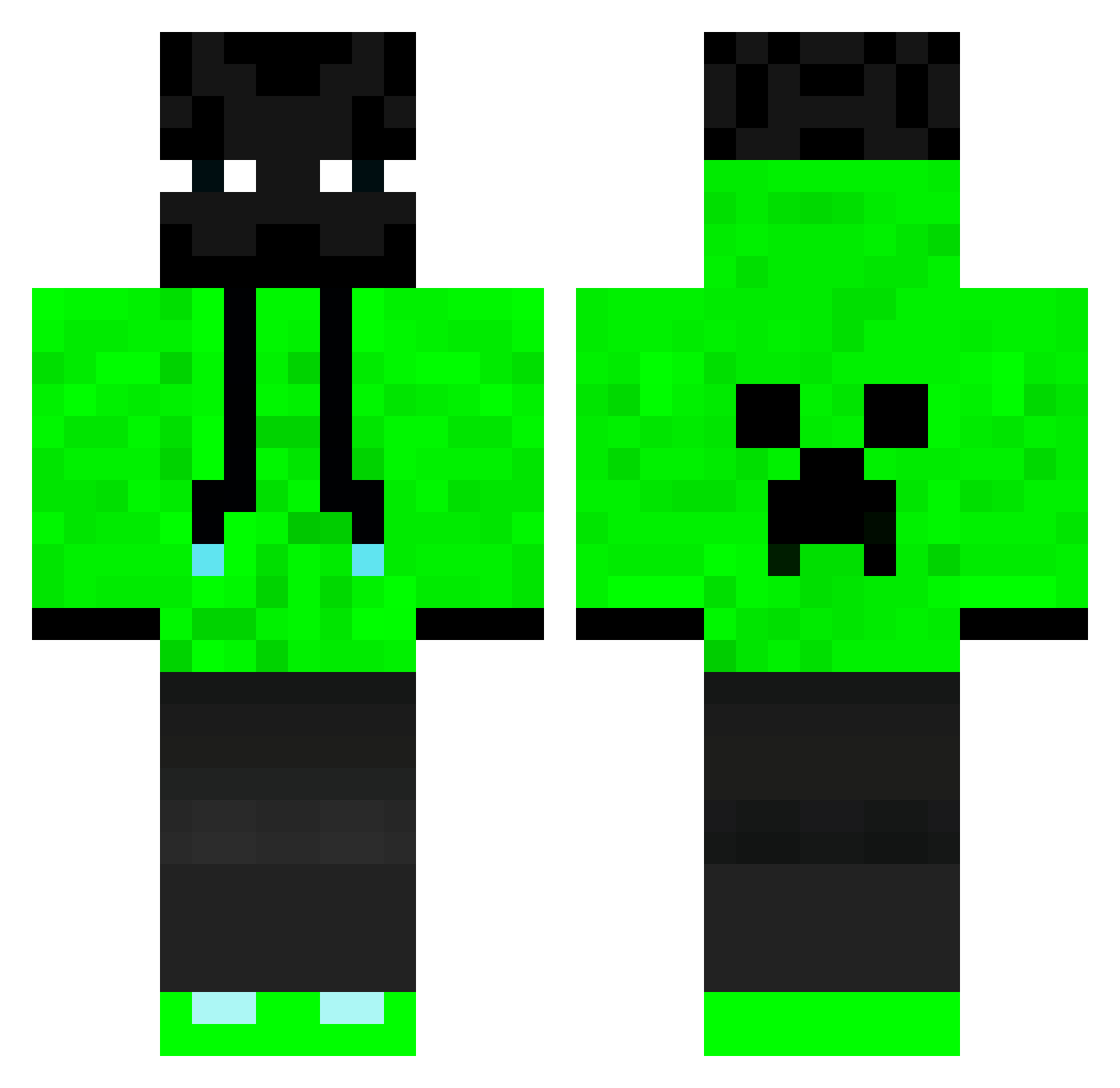 Samlabrindille Minecraft skin, front and back view