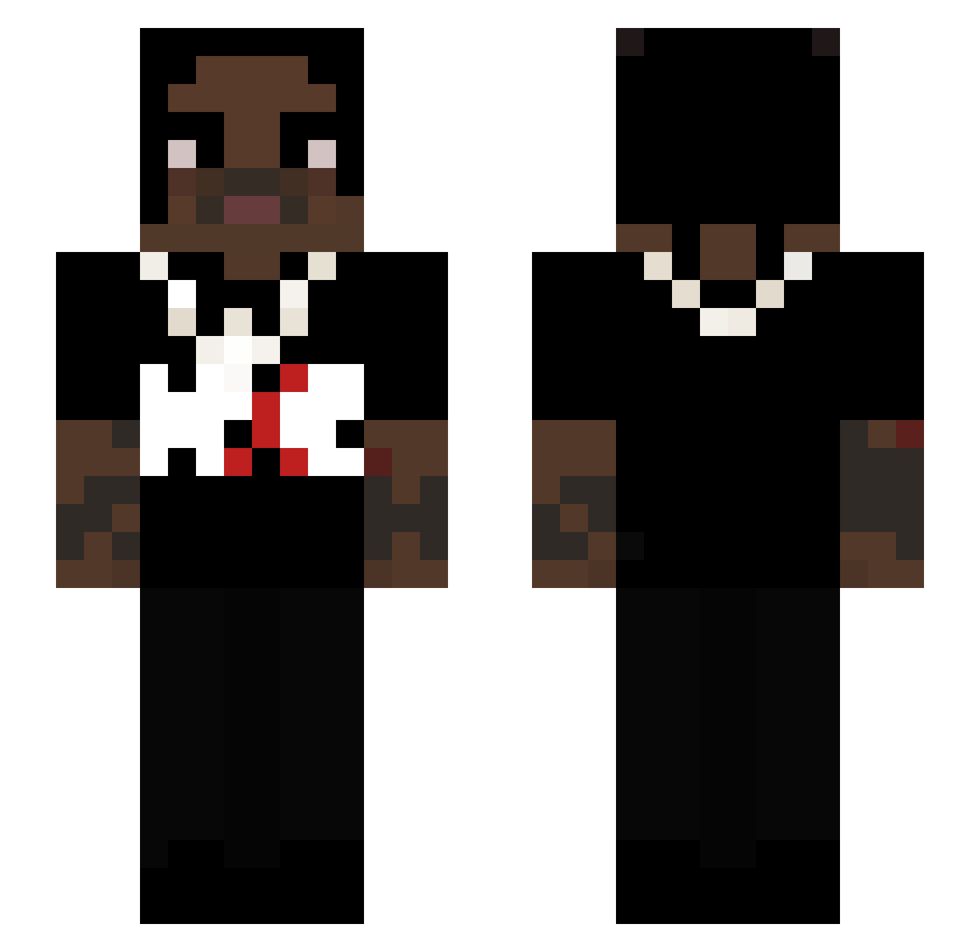 Harveylous_ Minecraft skin, front and back view