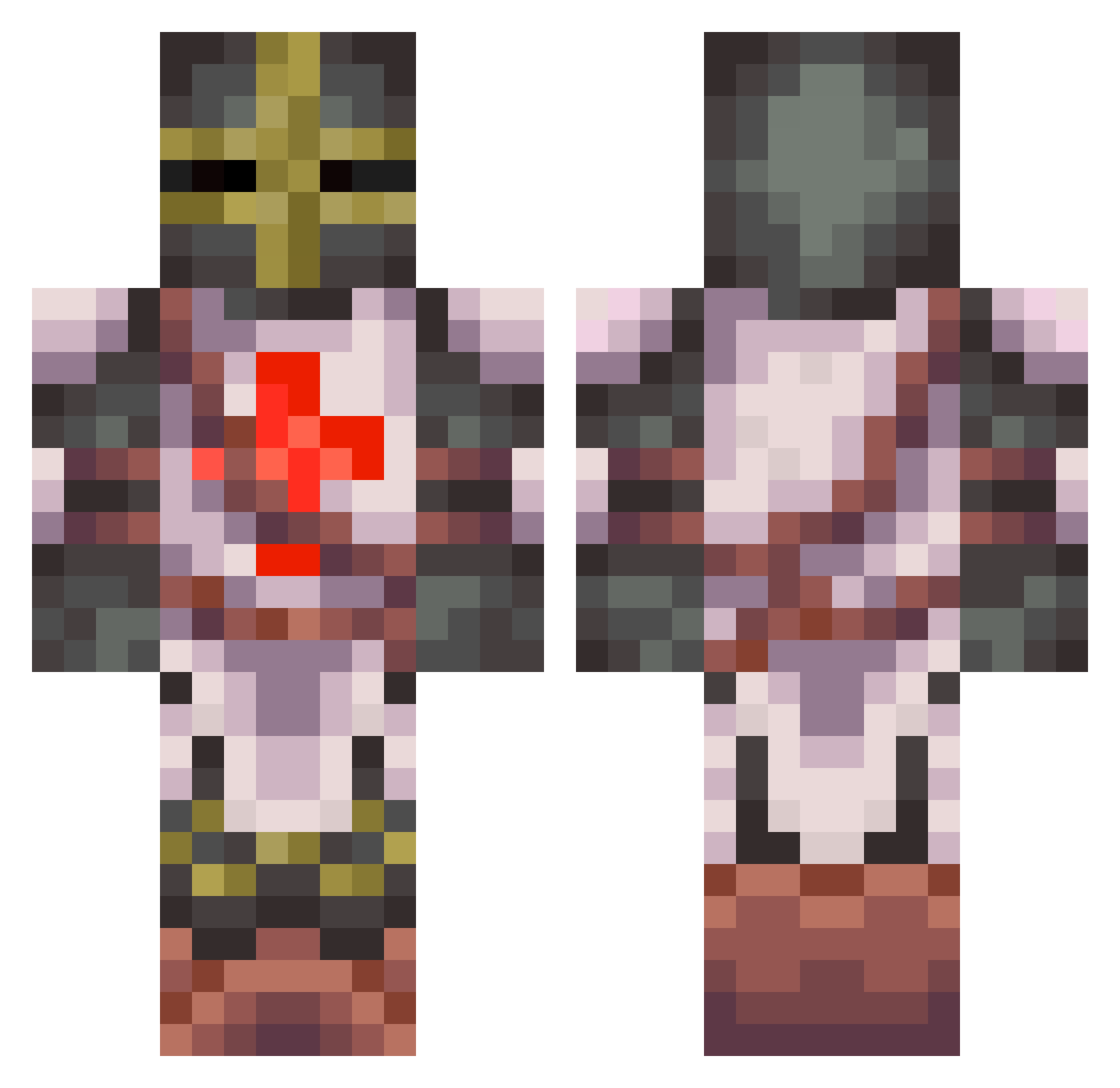 Wisdom_Cheeze Minecraft skin, front and back view