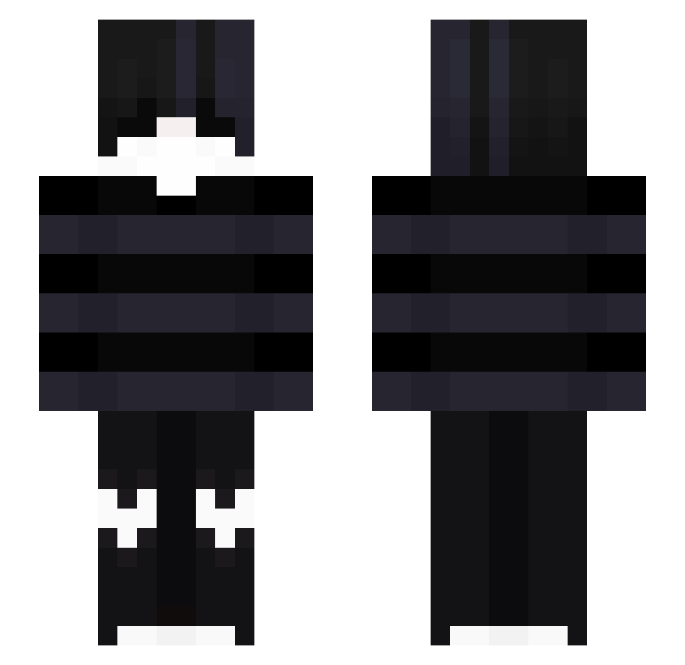 RdTarget Minecraft skin, front and back view