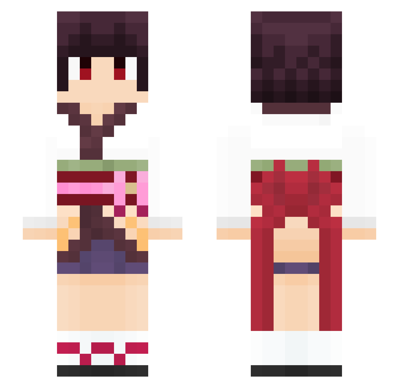 nashina04 Minecraft skin, front and back view