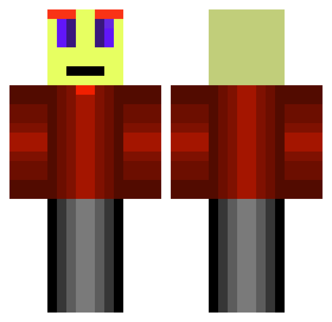 ReiRatz09 Minecraft skin, front and back view