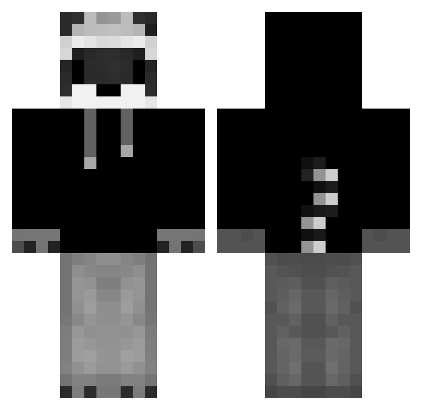 TheSlurkyTurkey Minecraft skin, front and back view